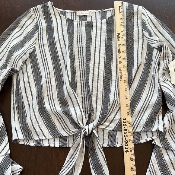 Altar’d State bell sleeve stripe blouse - Picture 6 of 9